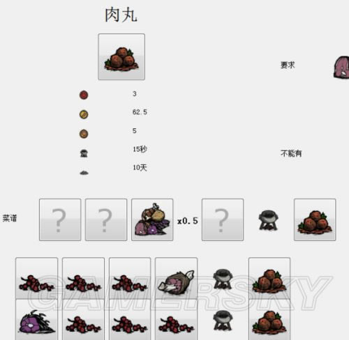 饥荒肉丸如何做_饥荒菜谱肉丸做法攻略