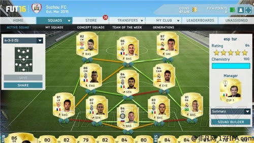 FIFA16 433-5阵形阵容如何搭配_FIFA16433-5阵形阵容推荐