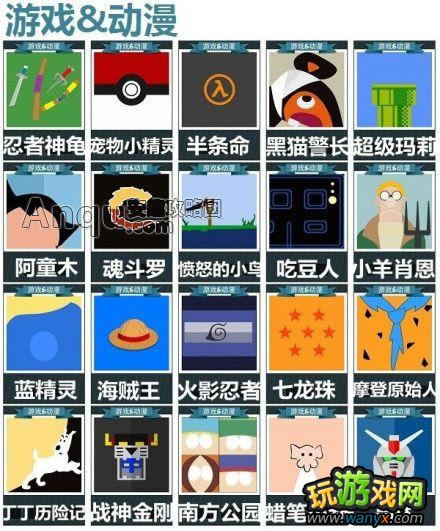 《疯狂猜图》游戏动漫答案_疯狂猜图动漫类答案