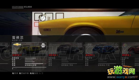 《超级房车赛:起点2》跑车介绍及解锁等级列表