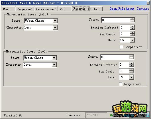 《生化危机6》存档更改器 使用手册
