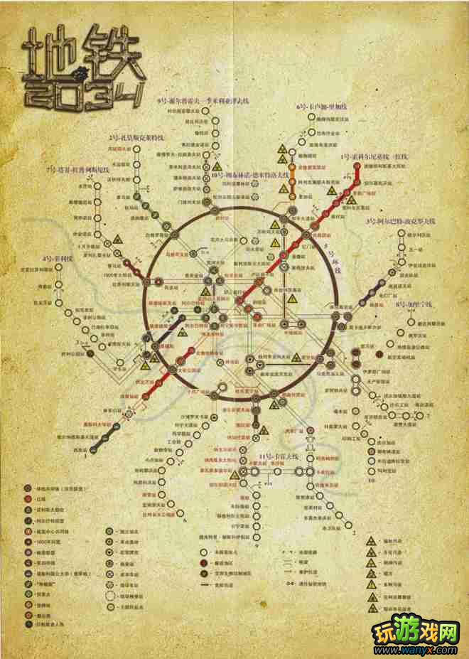 《地铁：最后的曙光》莫斯科地铁地图
