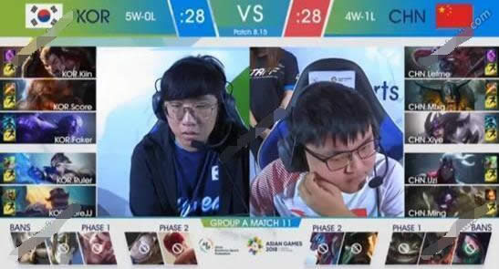 亚运会lol中国队28日再负韩国 中国队状态仍需调整