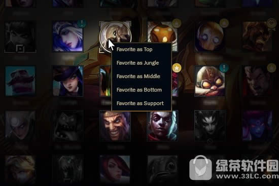 lol英雄选择界面更新内容:同步征召+位置筛选