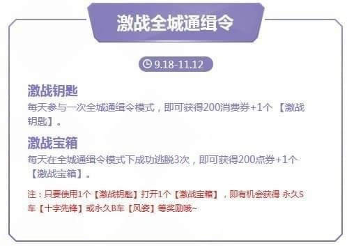 qq飞车激战全城畅赢永久活动详情 qq飞车激战全城赢永久s活动介绍