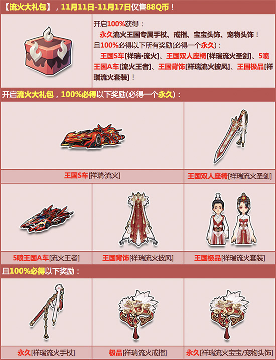 QQ飞车双十一王国狂欢得永久王国极品活动_QQ飞车王国狂欢活动福利内容
