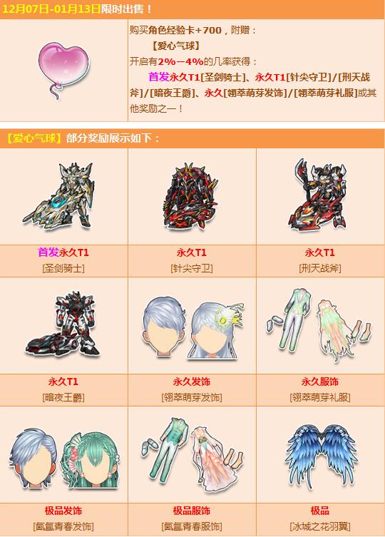 QQ飞车爱心气球活动内容奖励_QQ飞车爱心气球活动详情