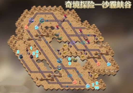 剑与远征沙霾峡谷么过 沙霾峡谷通过路线图列表