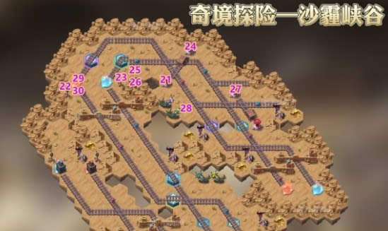 剑与远征沙霾峡谷么过 沙霾峡谷通过路线图列表