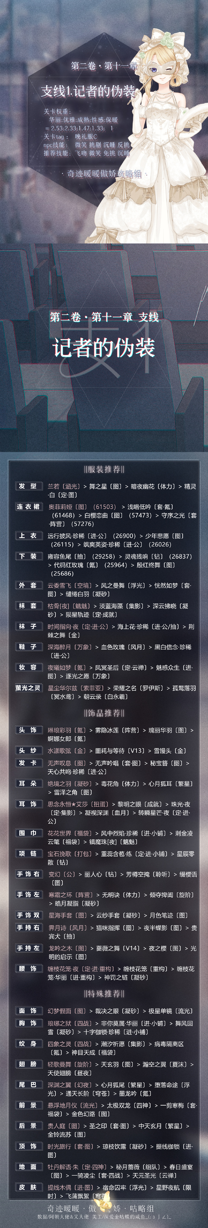 奇迹暖暖第二卷第十一章支线一如何搭配_奇迹暖暖第二卷第十一章支线一高分搭配攻略