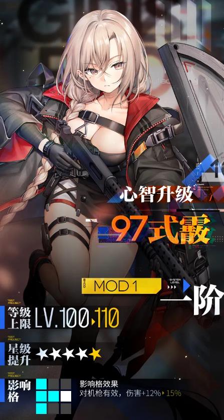 少女前线97式霰心智升级详细说明_少女前线97式霰心智升级内容如何