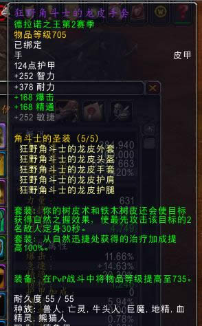 魔兽世界新赛季小德PVP套装预览 魔兽世界新赛季小德PVP套装浏览 狂野角斗士