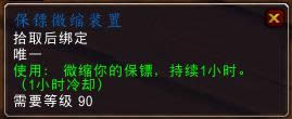 萌化追随者 wow6.1趣味道具:保镖微缩装置